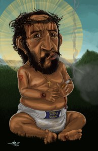 Baby Jesus Having A Smoke Break